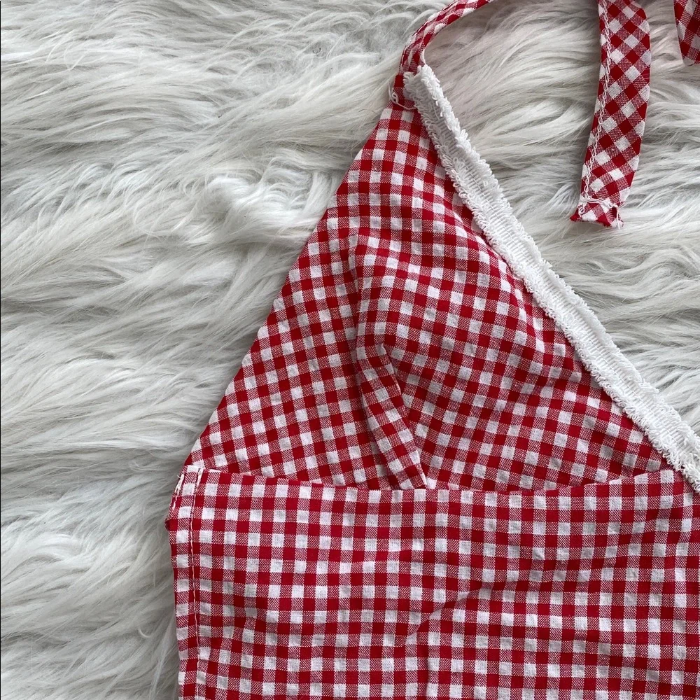 Edikted | Charmaine Open Back Gingham Top - Picture 4 of 12